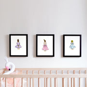 girls room decor set - girl in dress - shenasi concept