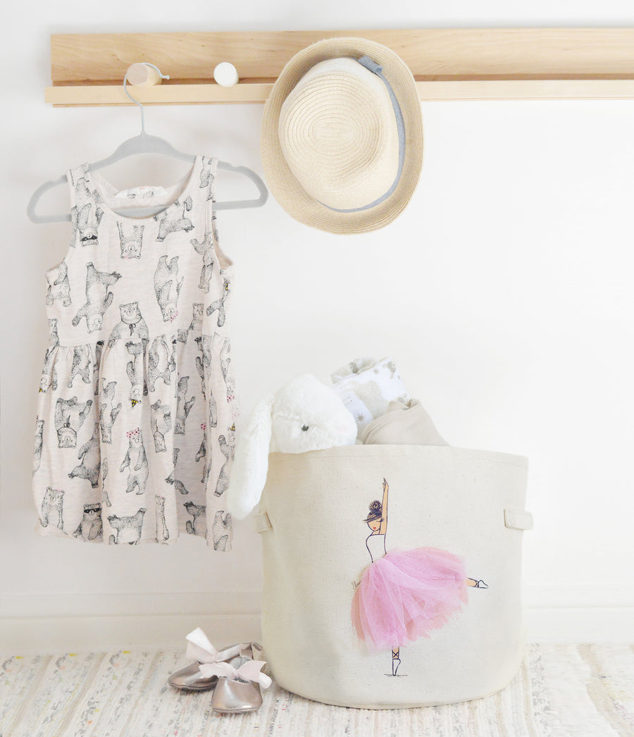 Girls room decor storage, Toy Basket for Nursery and Kids Rooms