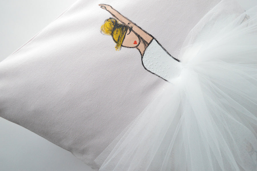 Nursery Décor White Ballerina Pillow Cover | Shenasi Concept