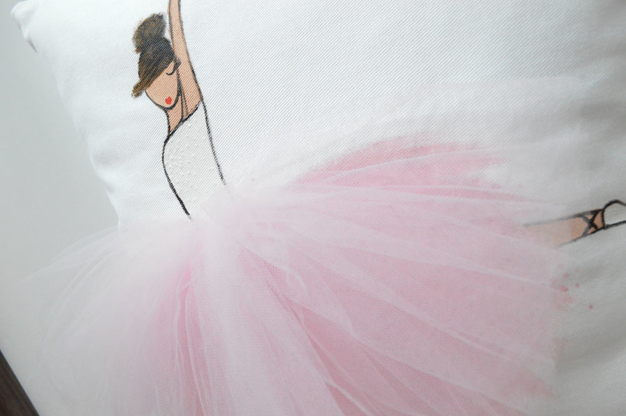 Nursery Decor - Pink Ballerina Pillow Cover | Shenasi Concept