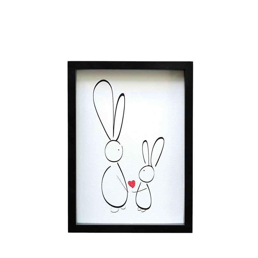 Nursery Art Unisex - Lily & Billy Bunny Print | Shenasi Concept