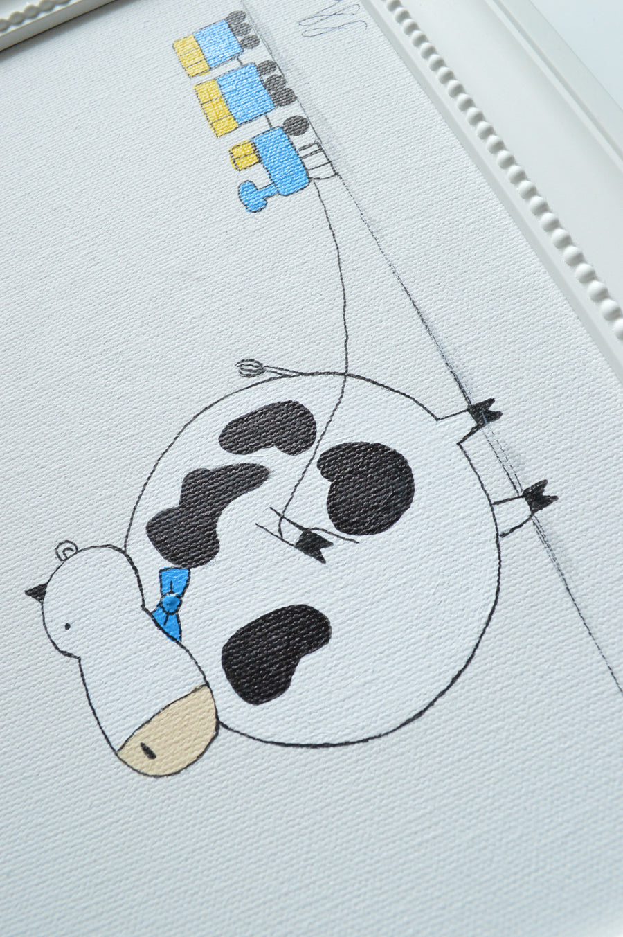 Hand Painted Wall Art For Kids - Cow | Shenasi Concept