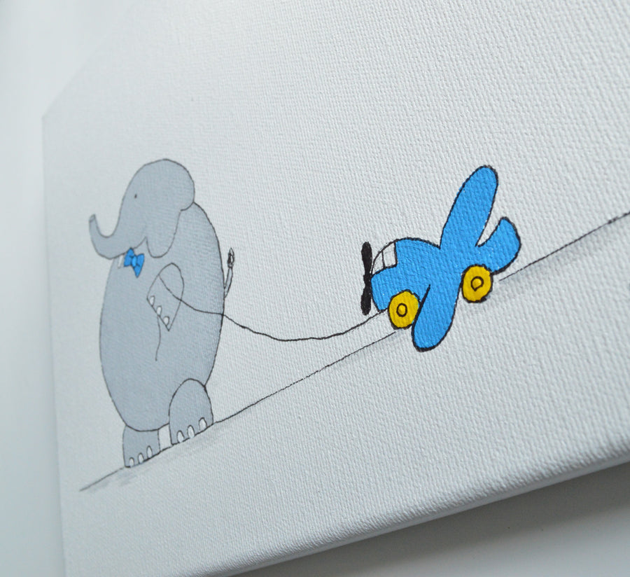 Boy Wall Decor Bob Elephant Canvas Art | Shenasi Concept