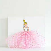 Girls Nursery Decor - Dressi Diva Polkadot Ballerina Art | Shenasi Concept