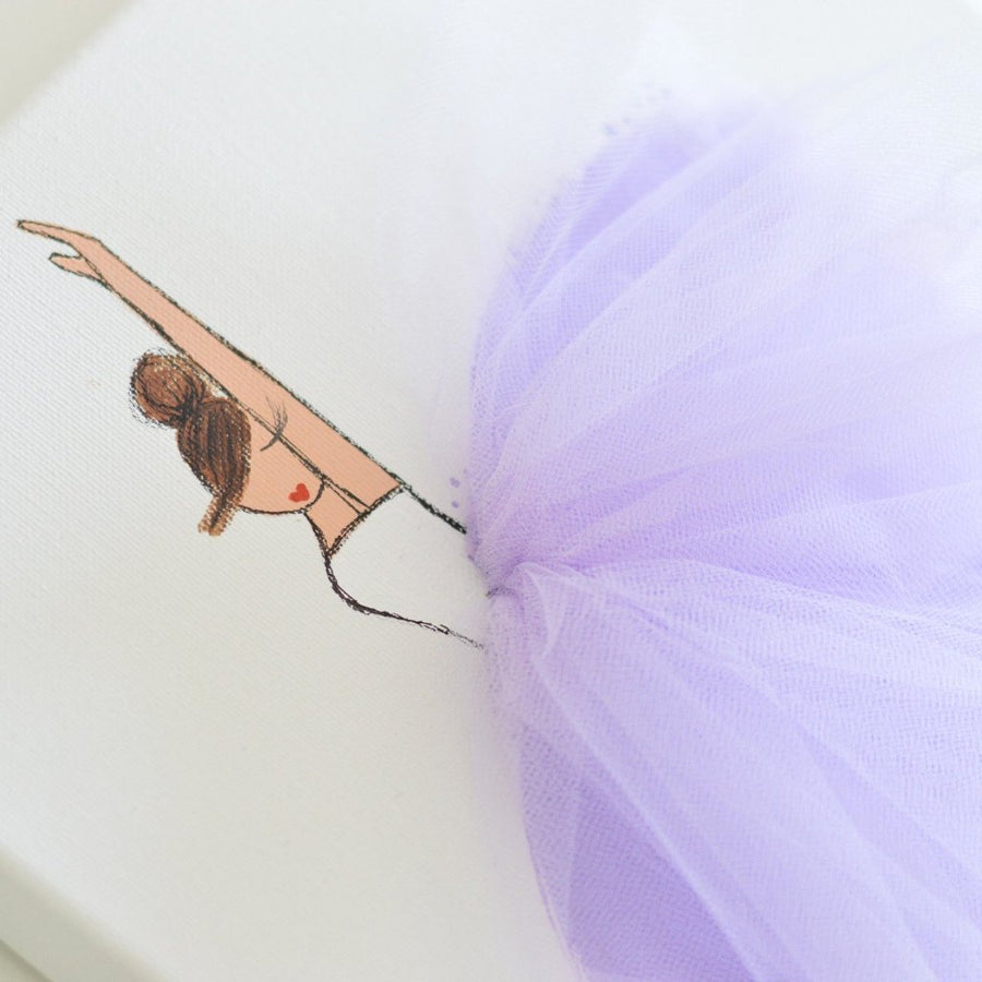 Nursery Wall Art - Jumping Ballerina Decor Dressi Diva (Sofia Style) Purple Tutu