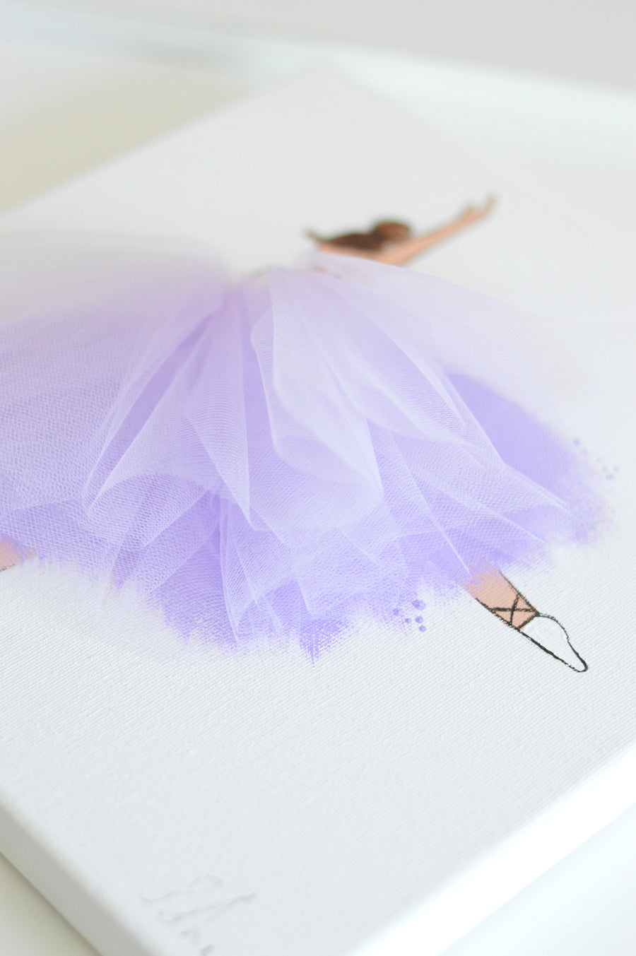 Purple Ballerina Art for Baby Girl | Shenasi Concept