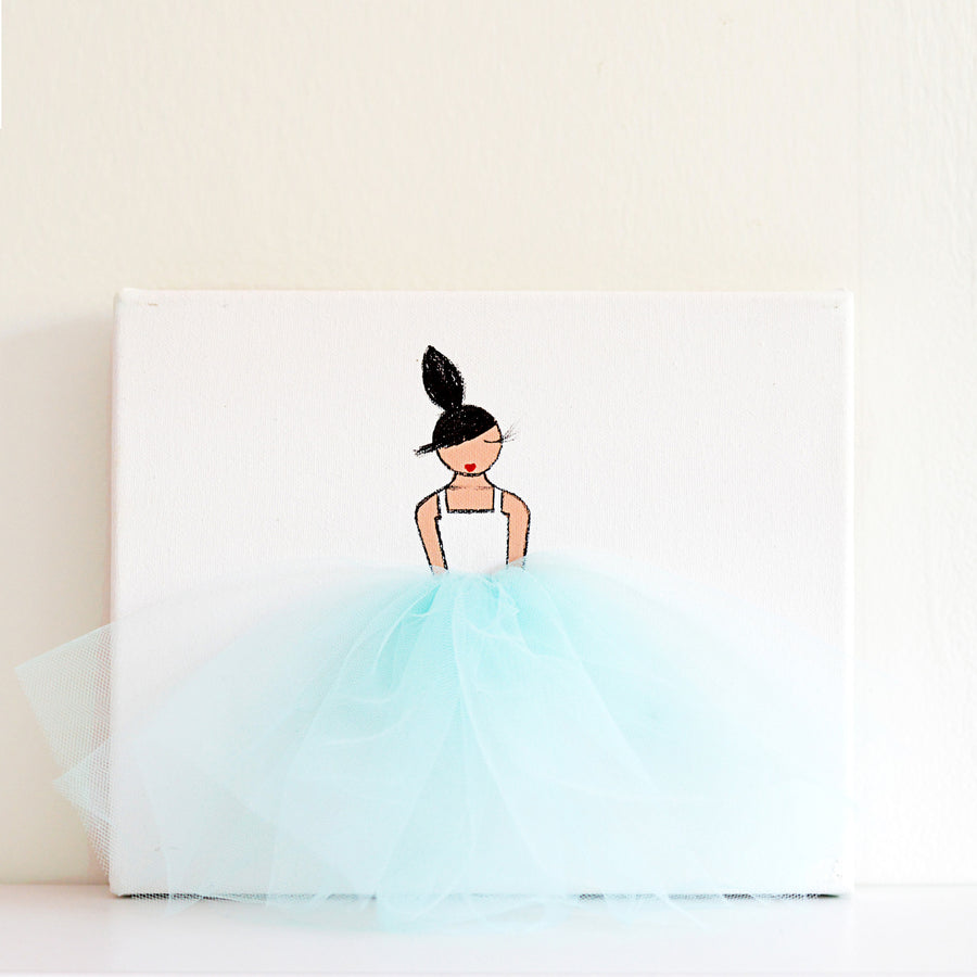 Nursery Art Set - Dressi Diva Ballerina Blue Tutu | Shenasi Concept