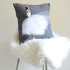 Nursery Decor - Grey Ballerina Pillow Cover | Shenasi Concept