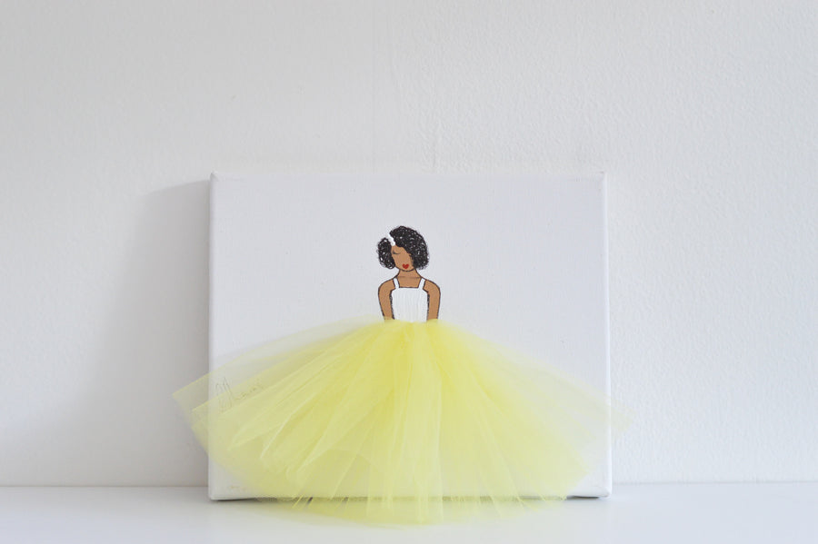 Ballerina Nursery Decor Dressi Diva Yellow Tutu | African American 
