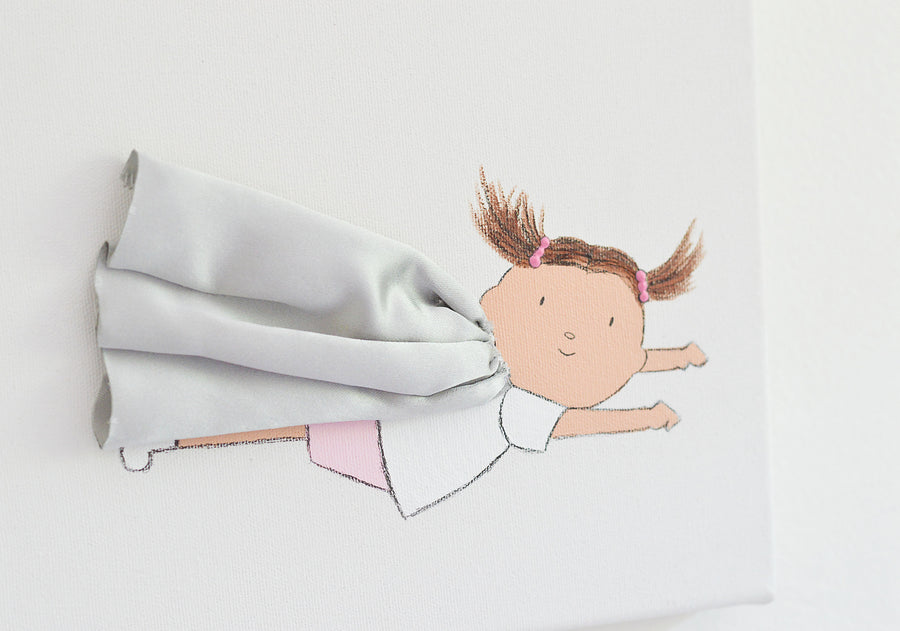 Nursery Wall Art for Baby Girl - the Superhero Art | Shenasi Concept