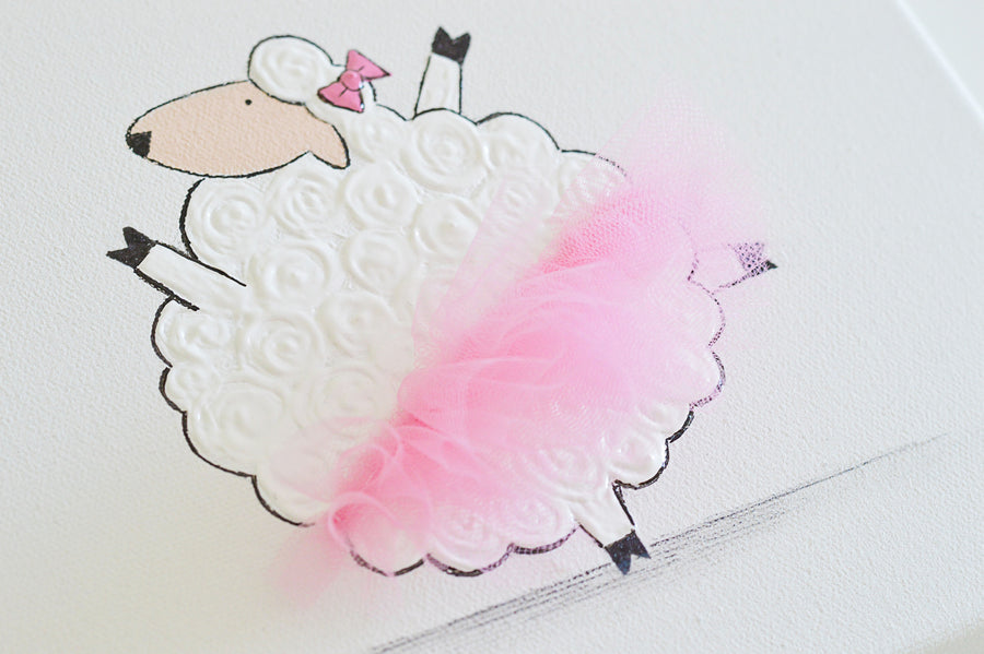 Girls Wall  Decor - Tammy sheep with tutu | Shenasi Concept