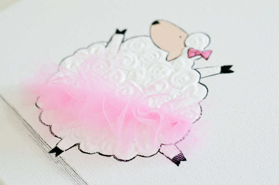 Girl's Nursery Decor - Tammy sheep with tutu | Shenasi Concept