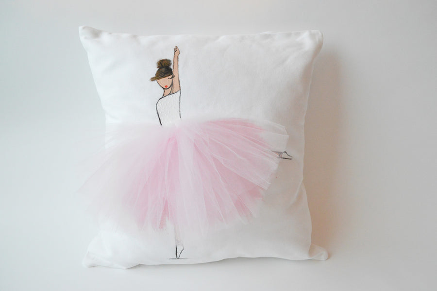 Nursery Decor - Pink Ballerina Pillow Cover | Shenasi Concept