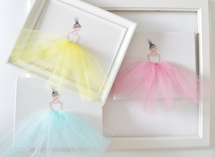 Nursery Decor Set Dressi Diva 3 Ballerinas | Shenasi Concept