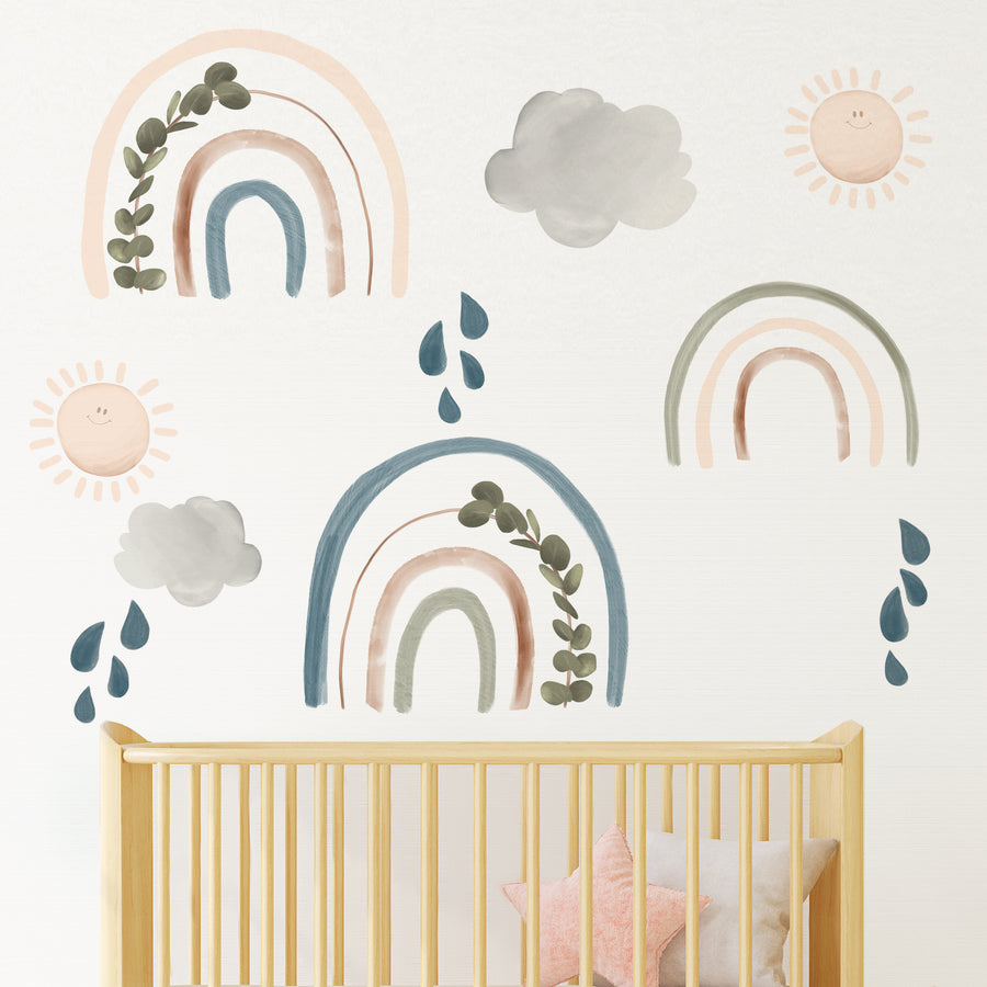 rainbows neutral baby room | Peppy Lu