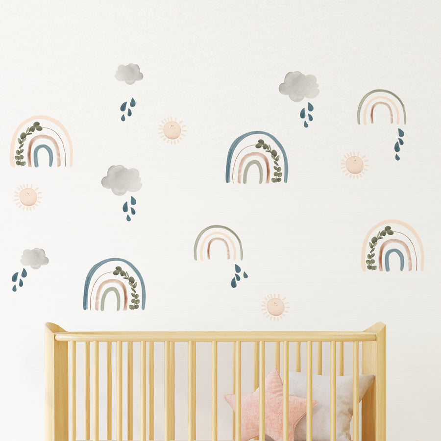 rainbows kids room wall decal | Peppy Lu