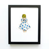 art for kids - girl in blue polkadot dress - shenasi concept