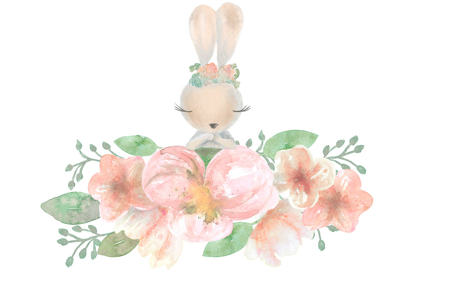 bunny rabbit nursery wall decal | Shenasi Concept