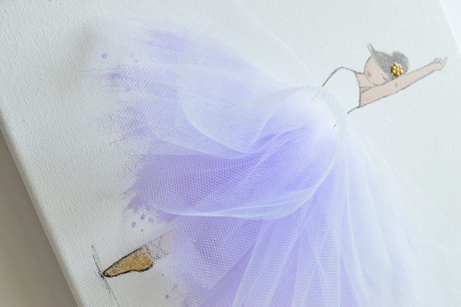 Ballerina Nursery Wall Decor Set for Baby Girl Purple | Shenasi Concept